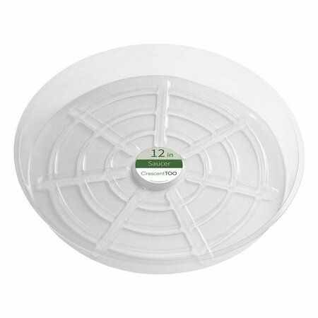 CRESCENT GARDEN 2 in. H X 12 in. D Plastic Plant Saucer Clear BV120S00C